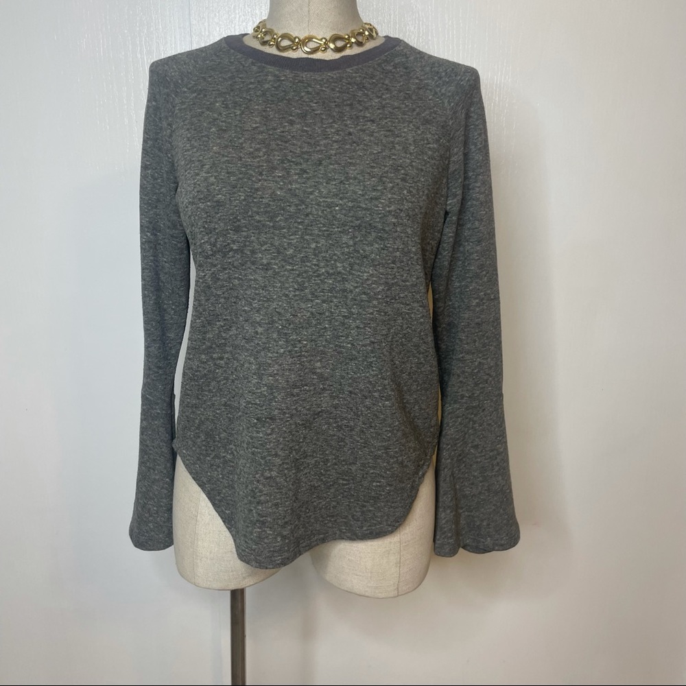 LNA Gray Bell Sleeve Sweater | Size Small